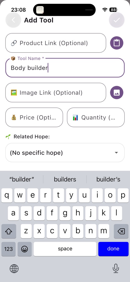 Adding Tool via Share Extension