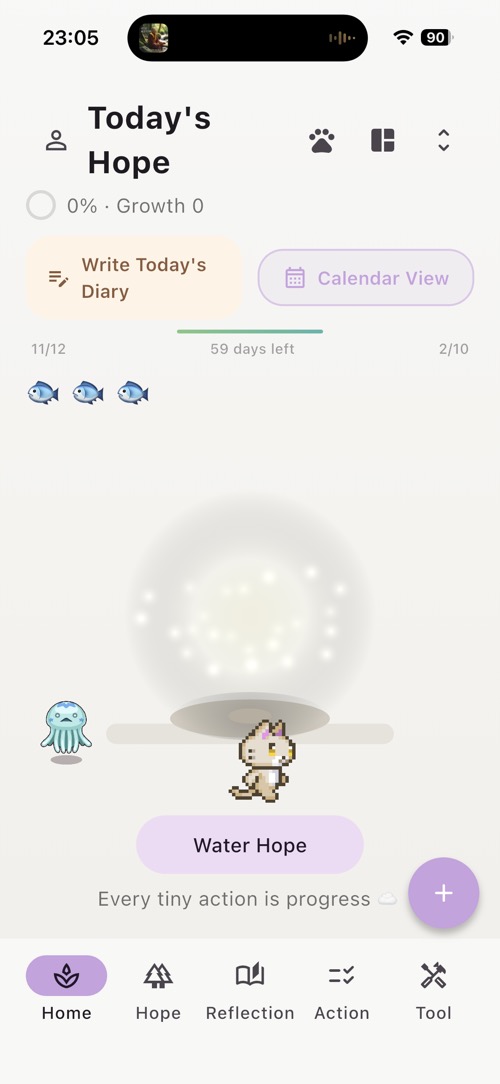 Hope Tree Home Screen