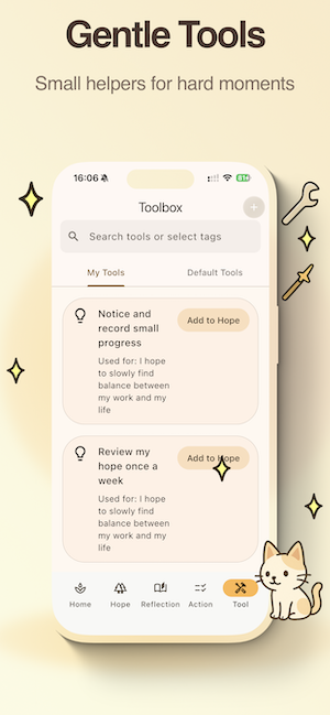 Hope Tree mindfulness tools and breathing exercises