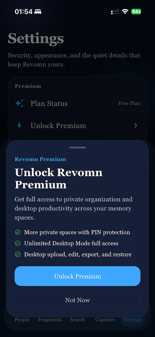 Unlock Premium sheet in Revomn