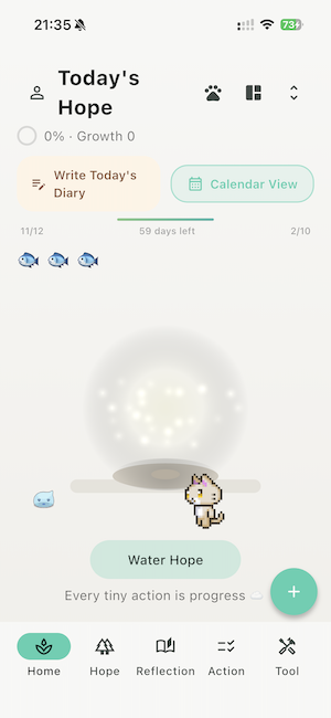 Hope Tree mint fresh green theme