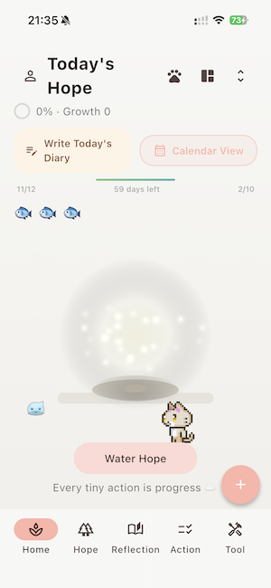 Hope Tree peach soft orange theme